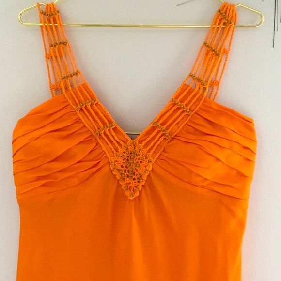 🧡Boston Proper Silk Wood Beaded Straps Women Top - Picture 5 of 10